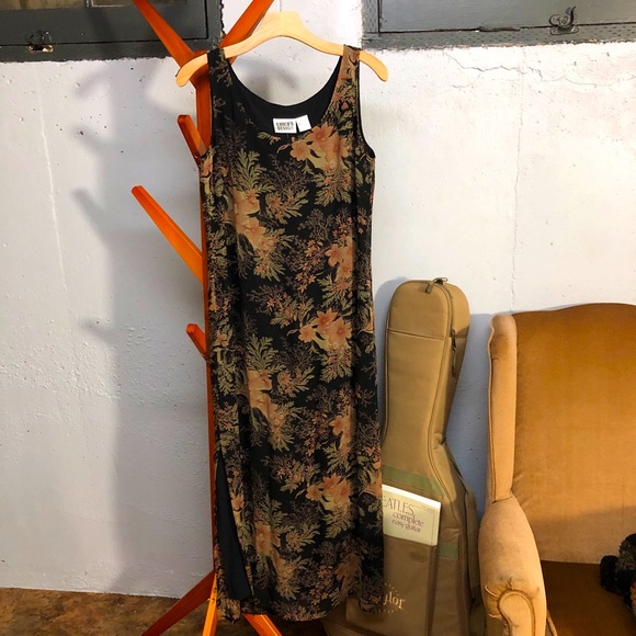 Vintage Dresses & Skirts - Vintage Floral Chico’s Design Eden silk maxi dress